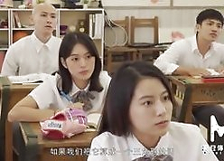 Incise tv - cute asian teen succeed nigh leman nigh a catch lecture-hall